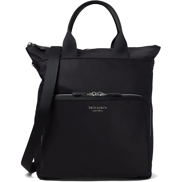 kate spade Sam Icon KSNYL Black Nylon with Patent Leather Details Backpack Med Sam Icon Ksnyl Small Backpack | Kate Spade NL main image 4