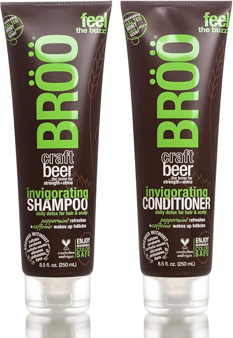 Broo Craft Beer Invigorating Shampoo And Conditioner Malted Mint