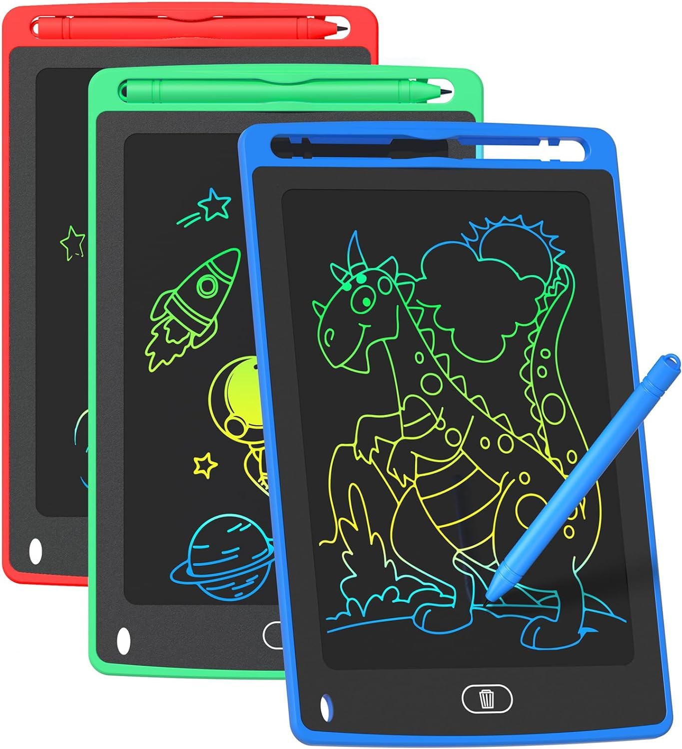 Photo 1 of 3 Pack LCD Writing Tablet for Kids, 8.5 Inch Colorful Doodle Board Drawing Tablet, Educational Learning Toys Birthday Gifts for Kids Age 3 4 5 6 7 8