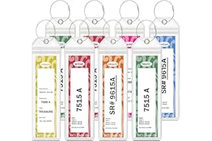 8 Pack DCL Cruise Luggage Tag Holders, Luggage Tags Travel Essentials & Cruise Essentials Zip Seal Clear Cruise Tag Holder wi