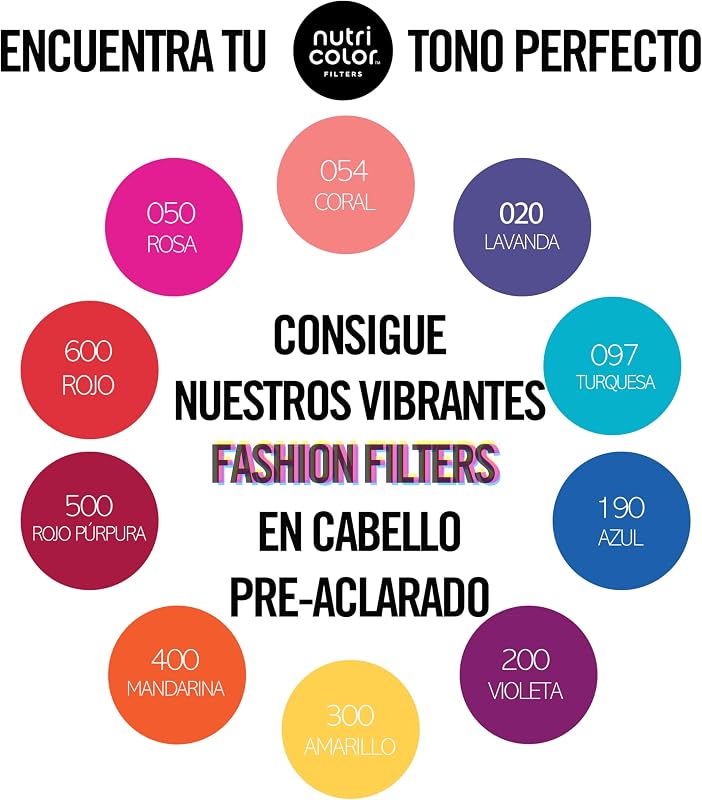 Nutri Color Filters, Mascarilla de Coloración Temporal para el Pelo, Brillo Intenso, Tinte Pelo Mujer Tono 500 Rojo Púrpura, 240 ml