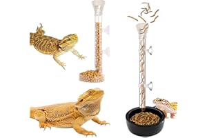 TRENDXANSECHI 2Pcs Bearded Dragon Feeder Toy, Automatic Lizard Feeder, Bearded Dragons Enrichment Toys for Lizards, Reptile Feeders, Automatic Cricket Feeders