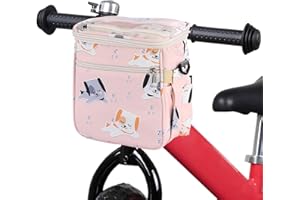 Bilbear Kids Bike Basket Fabric Bicycle Basket for Boy and Girl Front Basket for Bicycles and Tricycles Bike Handlebar Bag