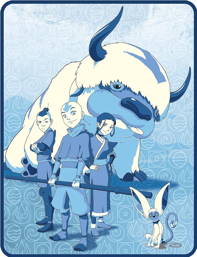 Franco Avatar Aang Gang Micro Raschel Plush Throw Blanket 46x60 Kids Cozy