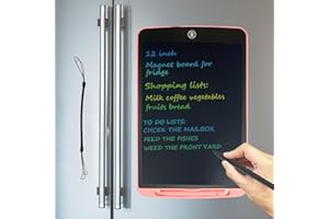 Magnetic Whiteboard for Fridge, 12inch Dry Erase Board for Refrigerator, Magnet LCD Writing Tablet Small Message Center Groce