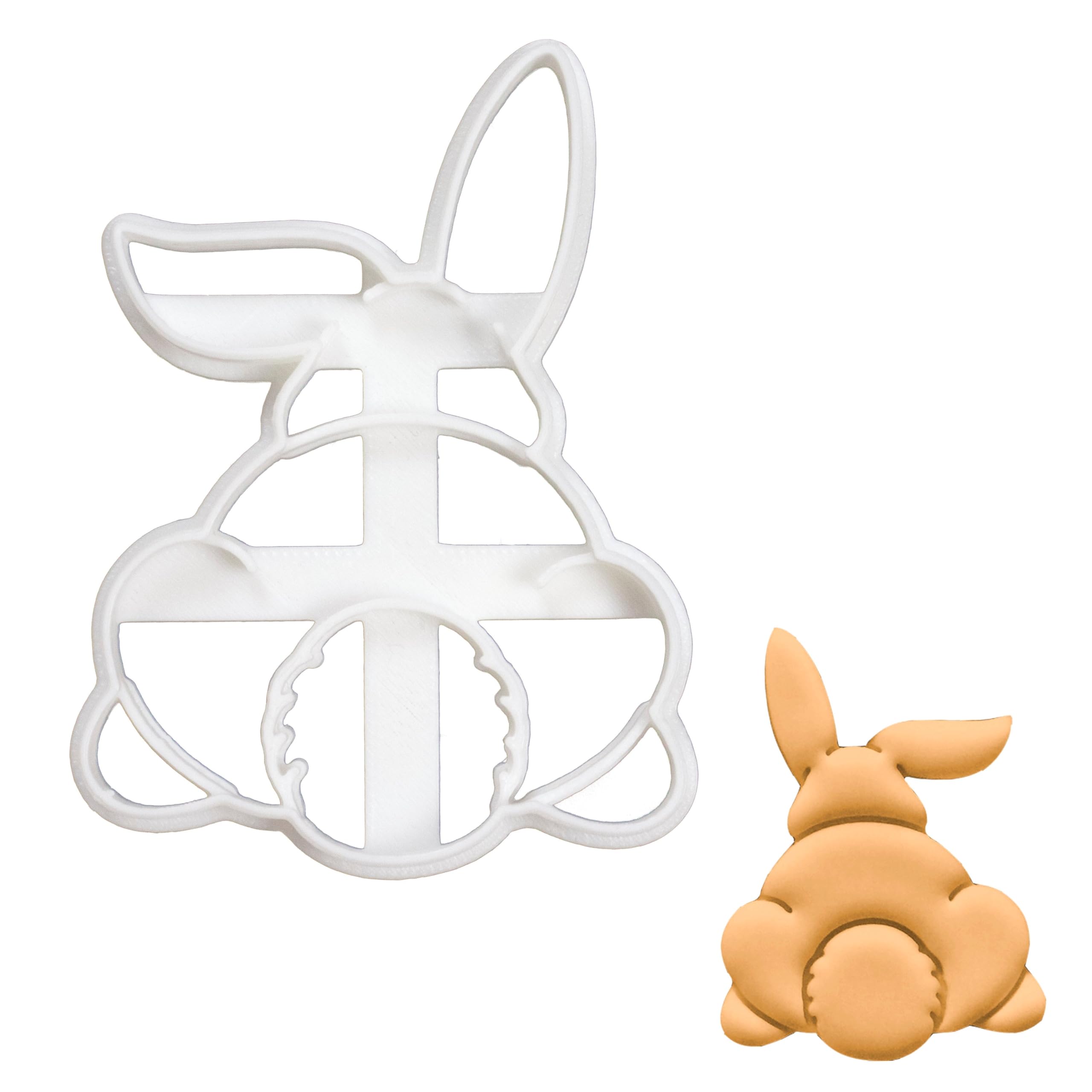 BAKERLOGY Bunny Butt Cookie Cutter - Detailed Biscuit Cutter Design for Baking and Crafts, Ideal on Fondant, Dough, Clay