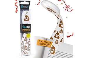 Gifts for Readers & Writers Bookmark Reading Light Poo - 2in1 Clip On Bookmark Kids Book Light for Reading Night in Bed, Travel Cute Book Lights, Flexible 8 Lumen LED Lights for Books