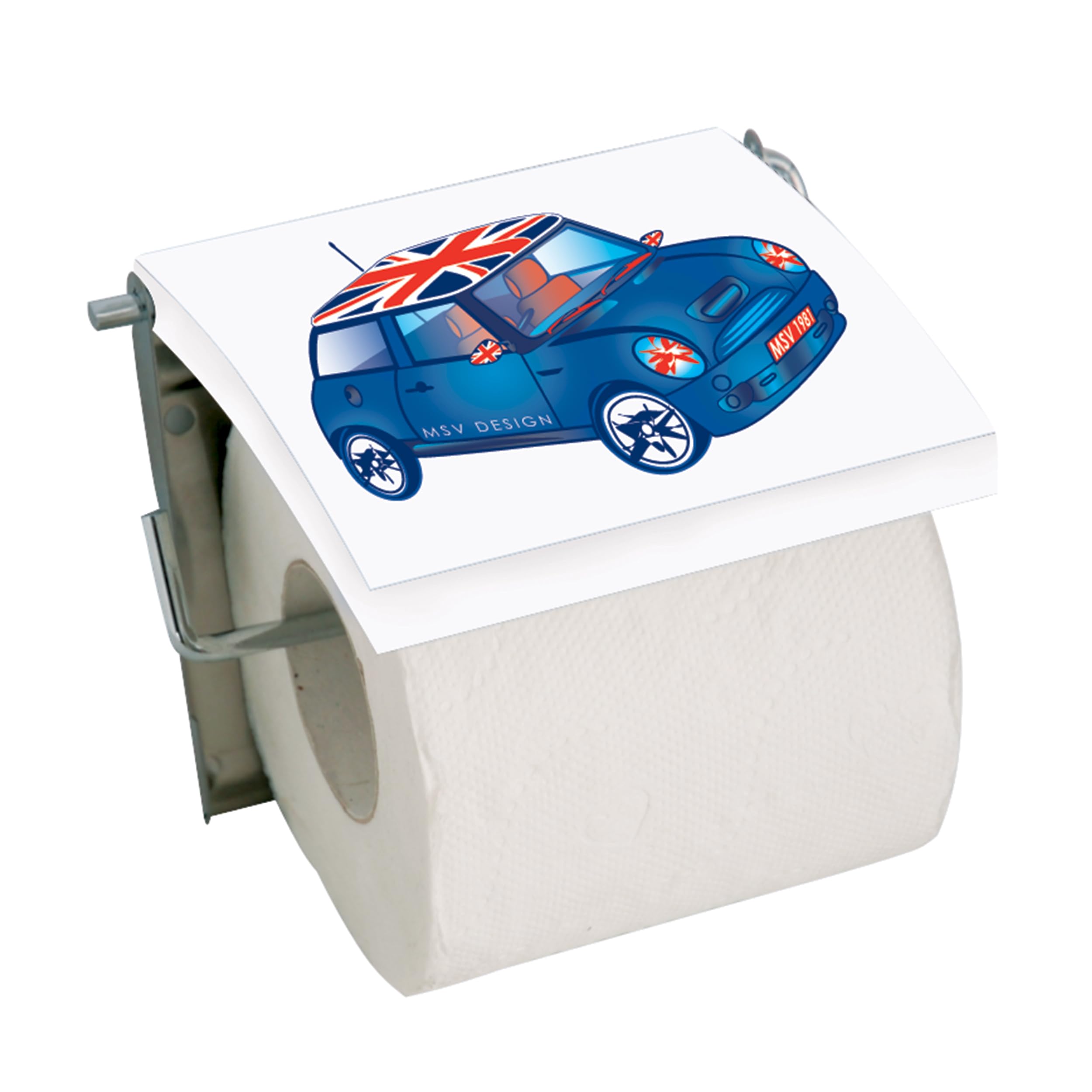 MSV "Blue XS Toilet Paper Holder, Multi-Colour