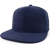 Trendy Apparel Shop High Profile Structured Woven Corduroy Plain Snapback Cap