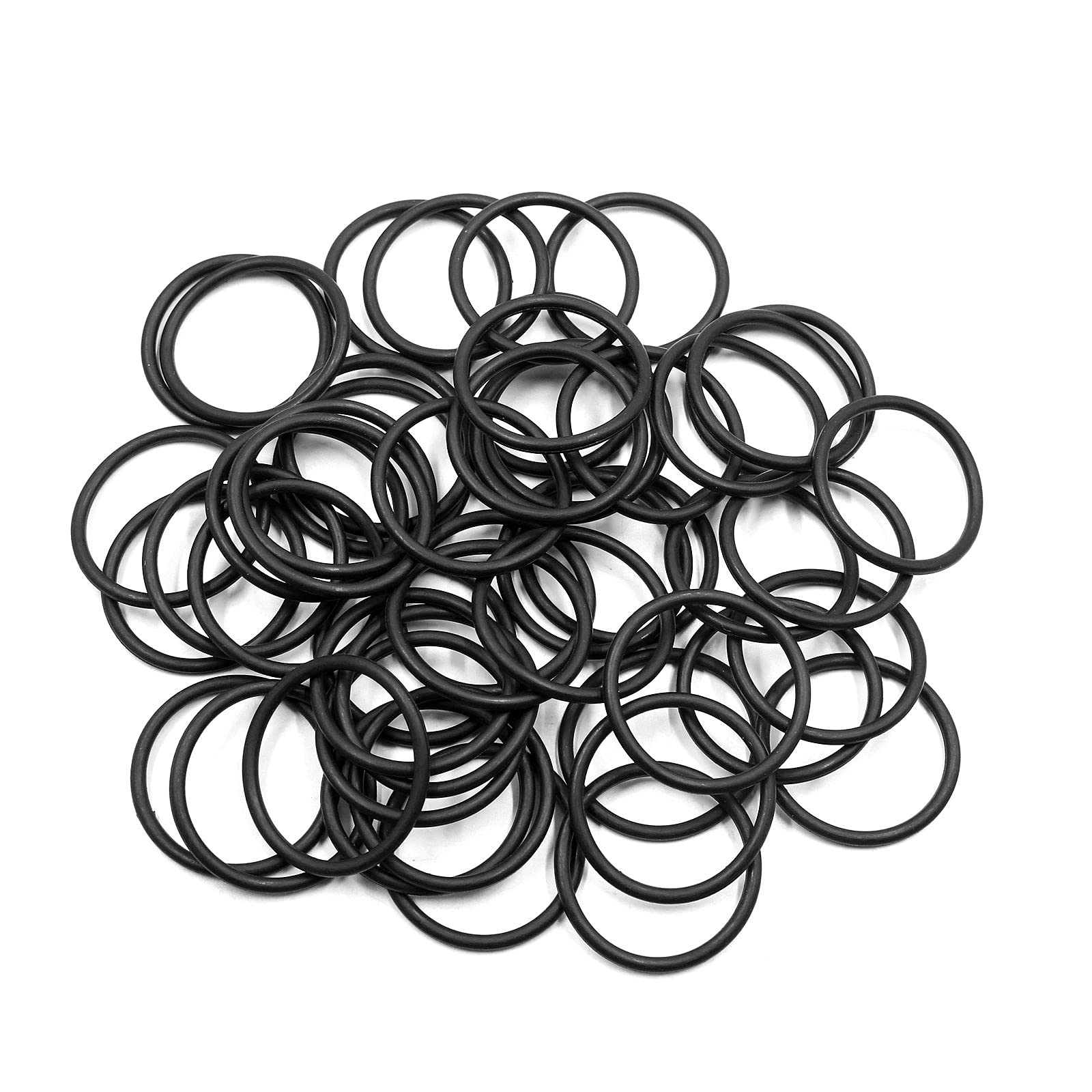 AHUNTTER 100PCS Rubber O-Rings 24mm OD 20mm ID 2mm Width, Black Nitrile O-Rings (NBR), Metric Buna-N Sealing Gasket for Taps Plumbing Sink