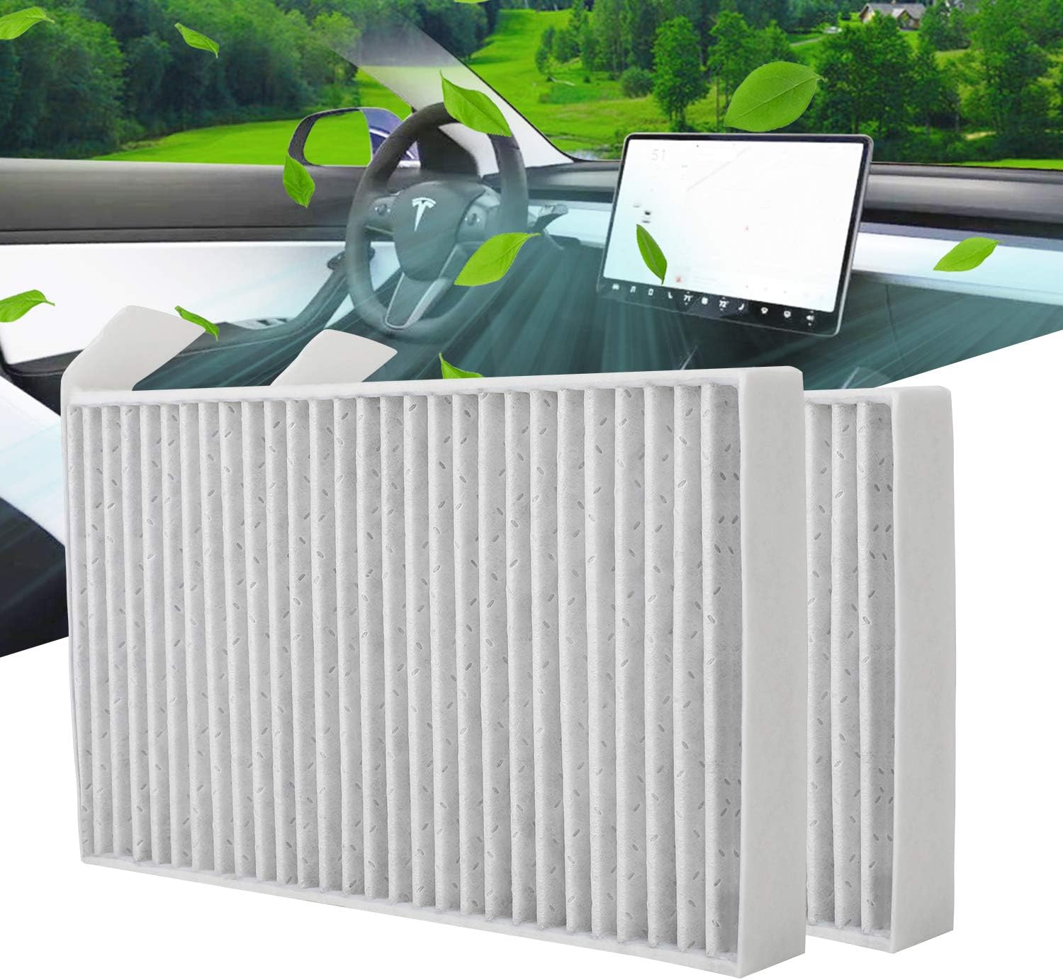 Amazon Com Tesla Model 3 Replacement Cabin Air Filter Set Of Two