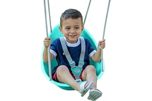 Swurfer Coconut Toddler Swing – Comfy Baby Swing Outdoor, 3- Point Adjustable Safety Harness, Secure, Safe Quick Click Lockin