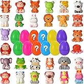 24 Pack Prefilled Easter Eggs with Animal Slow Squishy Toys, Easter Egg Slow Rising Squishy Fidget Toys Stress Relief for Kids Boys Girls Easter Egg Fillers, Easter Basket Stuffers Party Favor