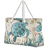 senya Large Beach Shoulder Bags Canvas Tote Water Resistant for Gym Travel Daily