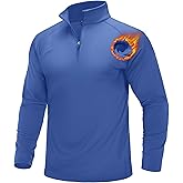 MAGCOMSEN Men's Quarter Zip Pullover Long Sleeve Sweatshirts Fleece Lined Golf Pullover Thermal Gym Workout Tops