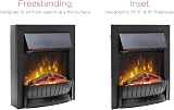 Dimplex Clement Optiflame Electric Fire Black LED Flame 9cm Inset 2kW Fan Heater view 7