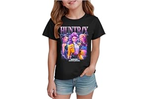 Girls T Shirts Cute Cartoon Graphic Trendy Crewneck T Shirts De_mon Hu_nters Kids Girls Short Sleeve Tees Shirts