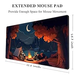 Cute Forest Desk Mat Large Mouse Pad Big Lofi