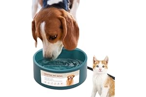 NAMSAN Heated Water Bowl for Outdoor Cats, 2.2L Heated Dog Bowl, Provides Drinkable Water in Winter, Heated Pet Drinker for Chickens Rabbits Birds Bath, Livestock Thermal Watering Trough