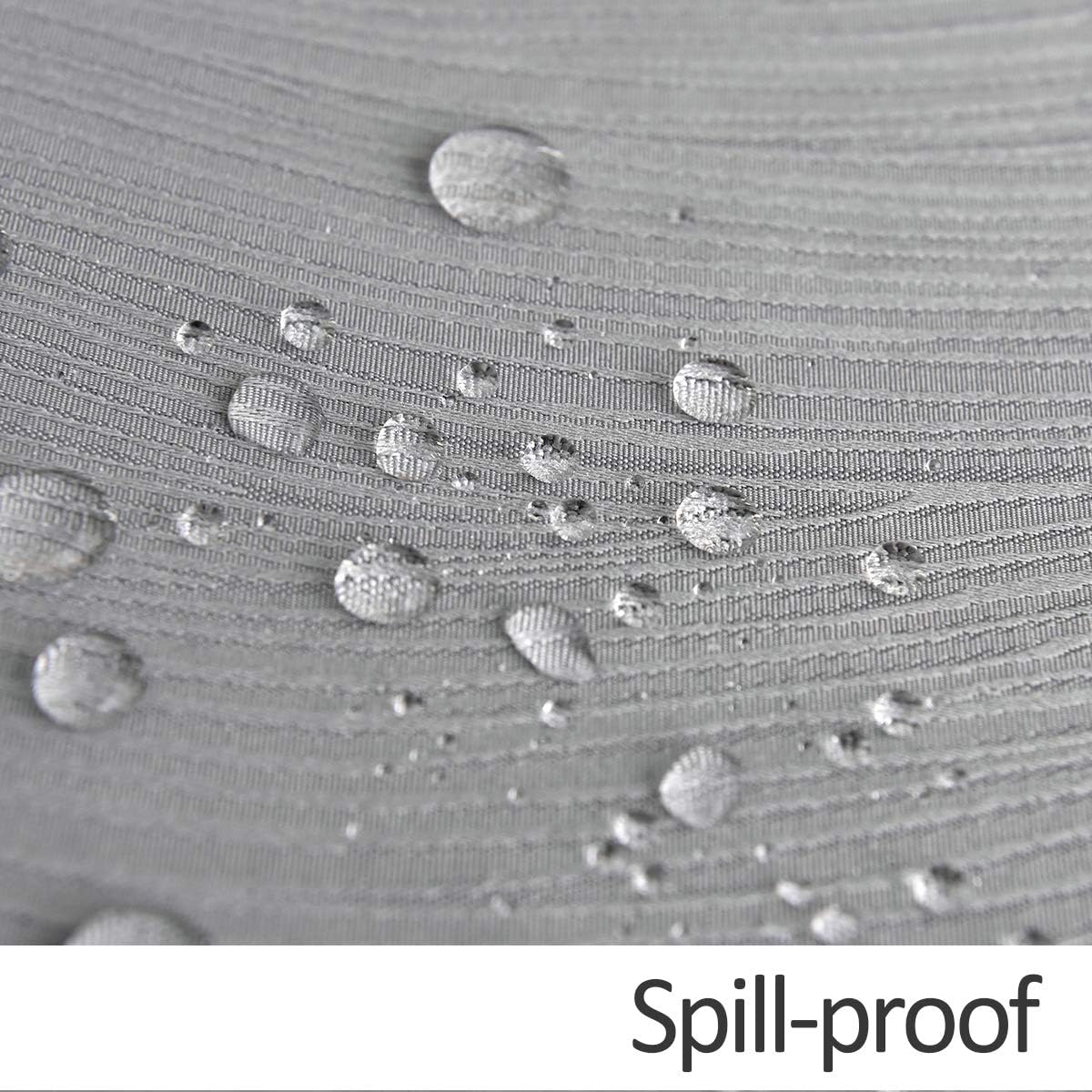 maxmill Jacquard Table Cloth Swirl Pattern Spillproof Wrinkle Resistant Oil Proof Heavy Weight Soft Tablecloth for Kitchen Dinning Tabletop Decoration Outdoor Picnic Rectangle 52 x 70 Inch Light Grey: Kitchen & Dining