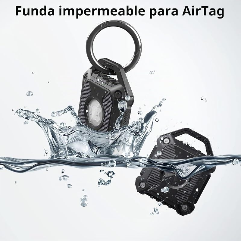 Impermeable Llavero para AirTag, Tapa Completa del Tornillo 1 Pieza Llaveros AirTag Funda Protectora, Airtags Llavero Portátil Impermeable para Apple AirTag 2021 TPU del Collar de Perro - Gato