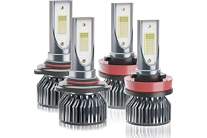 LUZLOIT Expedition Dedicated Bulbs,Fit for 2015 2016 2017 2018 2019 2020 2021 Expedition,9005 Hi Bulbs And H11 Lo Bulbs,6000K Halogen Replacement Bulbs Accessories,Plug and Play,No Errors,Pack of 4