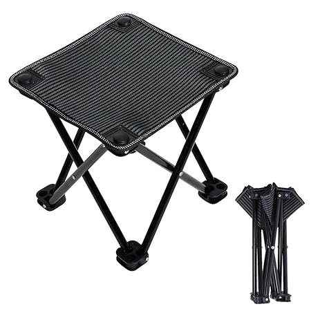 Camping-Hocker Folding Chair Mini Portable Hocker Campingstuhl für BBQ,Camping,Angeln,Reise, Wandern, Garten, Strand,Oxford-T