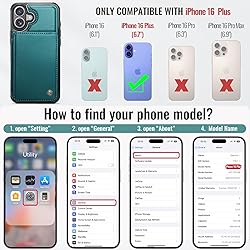 Vinich for iPhone 16 Plus 6.7" Wallet Case with