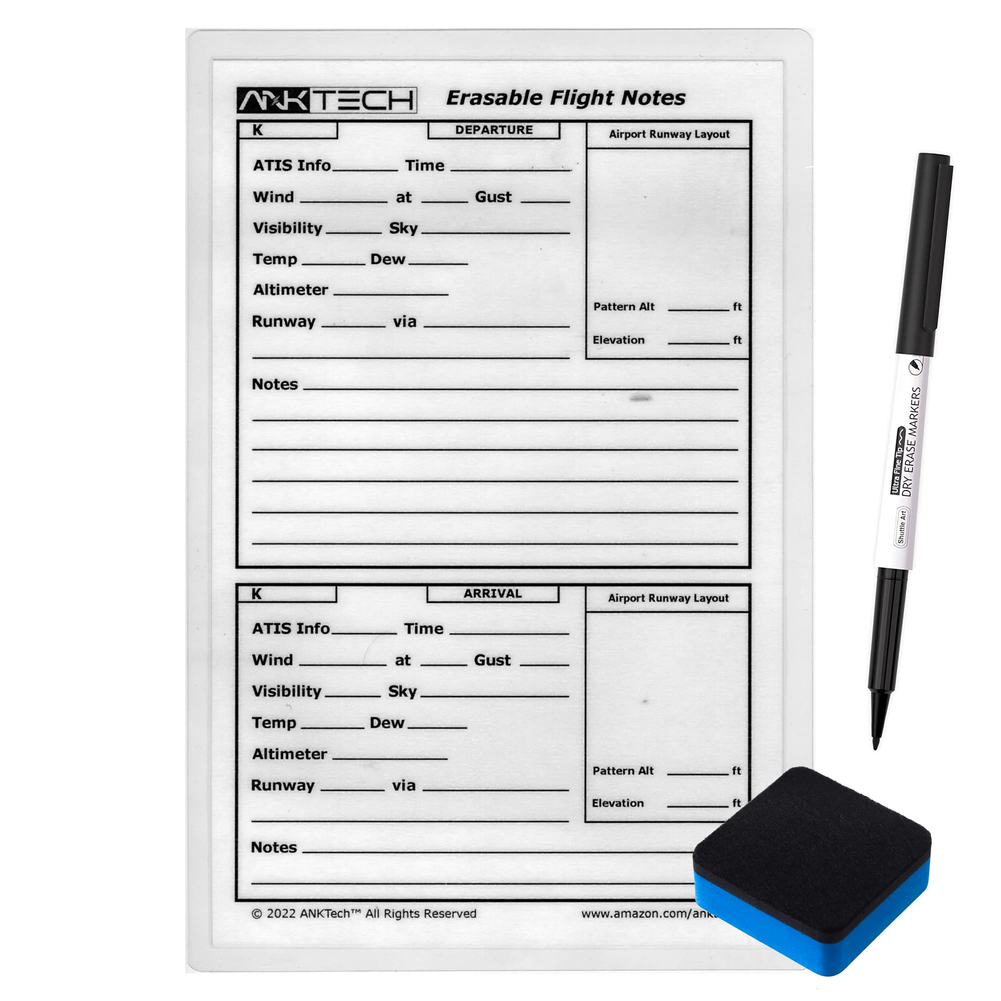 Mua Erasable Flight Notes Writing Pad For Kneeboard Laminated VFR 