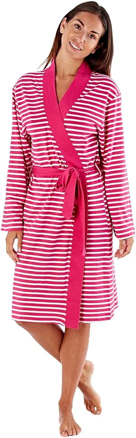 bademantel damen rosa baumwolle