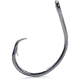 Mustad Classic 39944 Standard Wire Demon Perfect In Line Wide Gap Circle Hook | Saltwater Freshwater hooks for Tuna, Catfish,