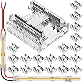 KOMIGAN 20 Pack COB 0.31in(8mm) 2 pin Transparent Connector for Non-Wired Gapless Solderless
