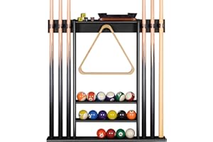 XCSOURE Pool Cue Rack Holder Wall Mount, Billiard Stick Holder Wall Mounted, Pool Table Accessories for Billiard Room, Club, 