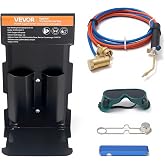 VEVOR Oxygen Propane Torch Kit, Brass Welding Torch for Oxygen MAPP Gas with Dual Pressure Gauges, Portable Oxy-Propane MAPP Brazing Tool Kit with Cylinder Rack for Welding, Soldering, Metal Heating