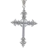 Jewelry Trends Sterling Silver Gothic Celtic Cross Pendant Necklace 18"