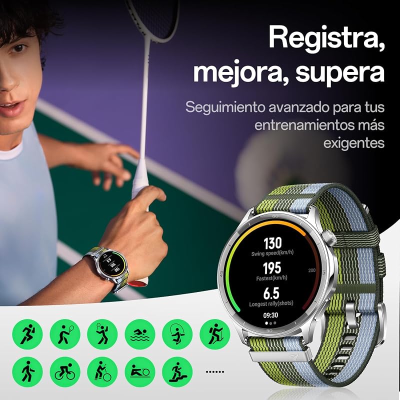 Watch S Smartwatch ECG Acero 10Días 3000Nits, Silver Gleam