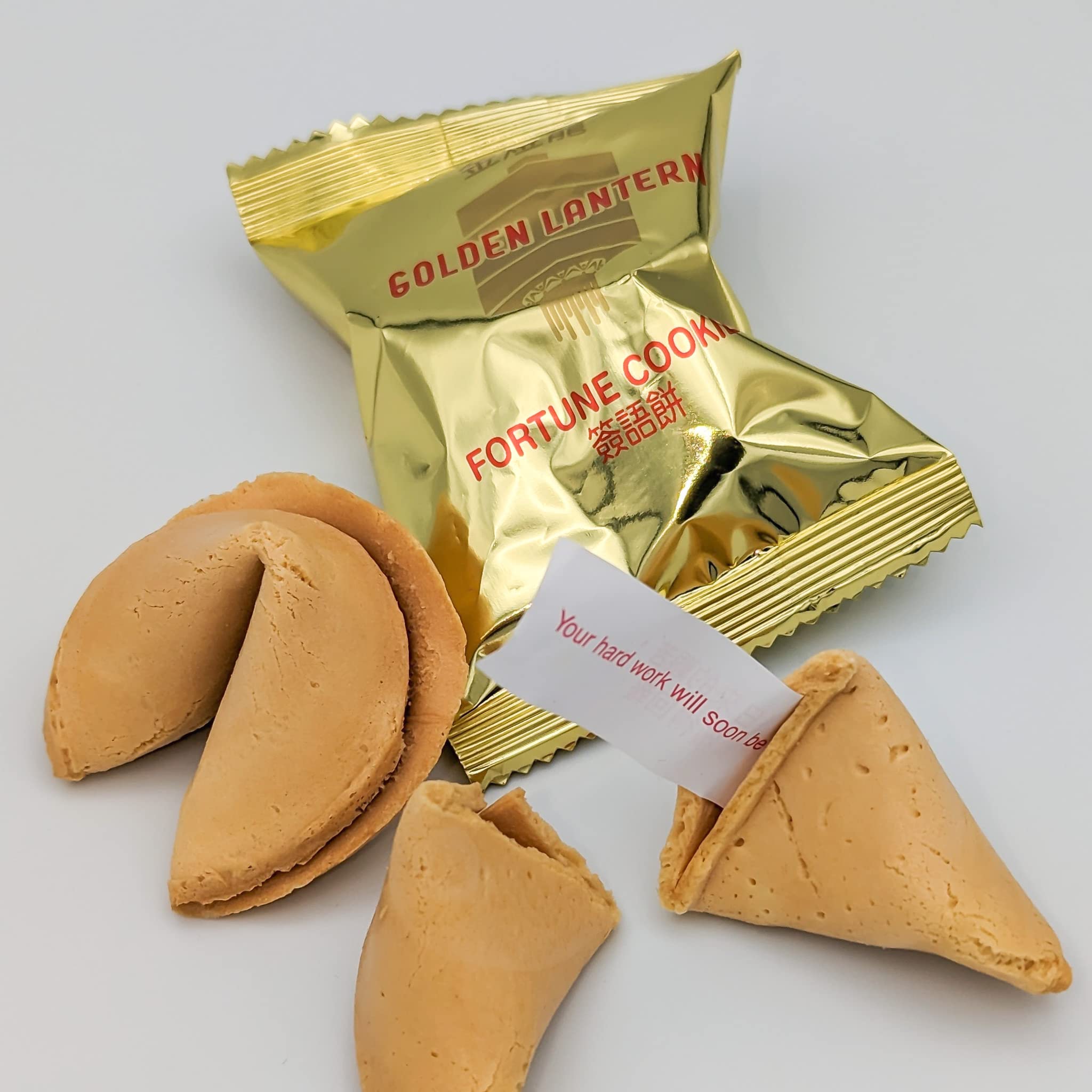 Gold Wrapped Fortune Cookies - Chinese New Year - Wedding Favours (50 Cookies)