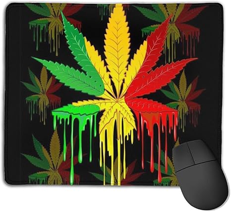 Gaming Mouse Pad Reggae Rasta Marijuana Leaf Weed Amazon Co Uk Electronics