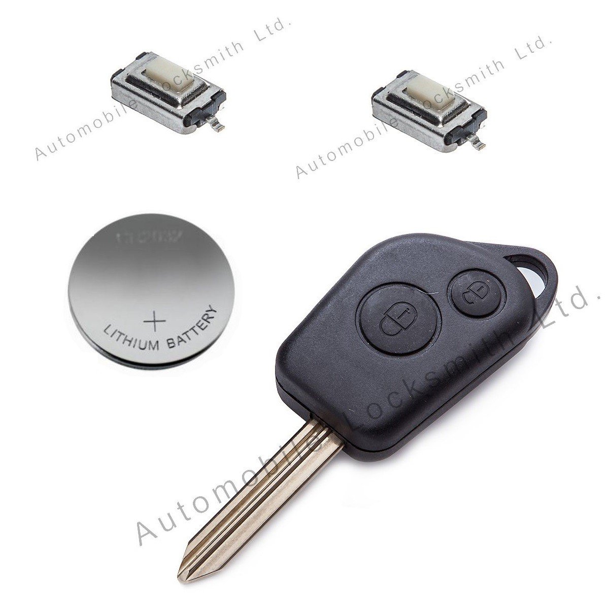 Automobile Locksmith DIY Repair Kit - for Citroen Saxo Picasso Xsara Berlingo 2 button remote key fob refurbishment