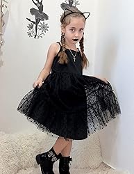 Arshiner Kids Girls Tulle Dress Black Tutu Party
