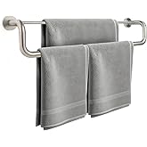Biuiuiu Double Towel Bar,Double Towel Rack for Bathroom,24 Inch Brushed Nickel Towel Holder, Bath Towel Rack for Bathroom Wall Mounted,SUS304 Stainless Steel Easy to Install