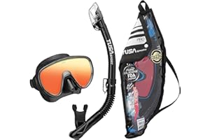 TUSA Sport Adult Serene Mask and Dry Snorkel Combo with Reusable Travel Bag