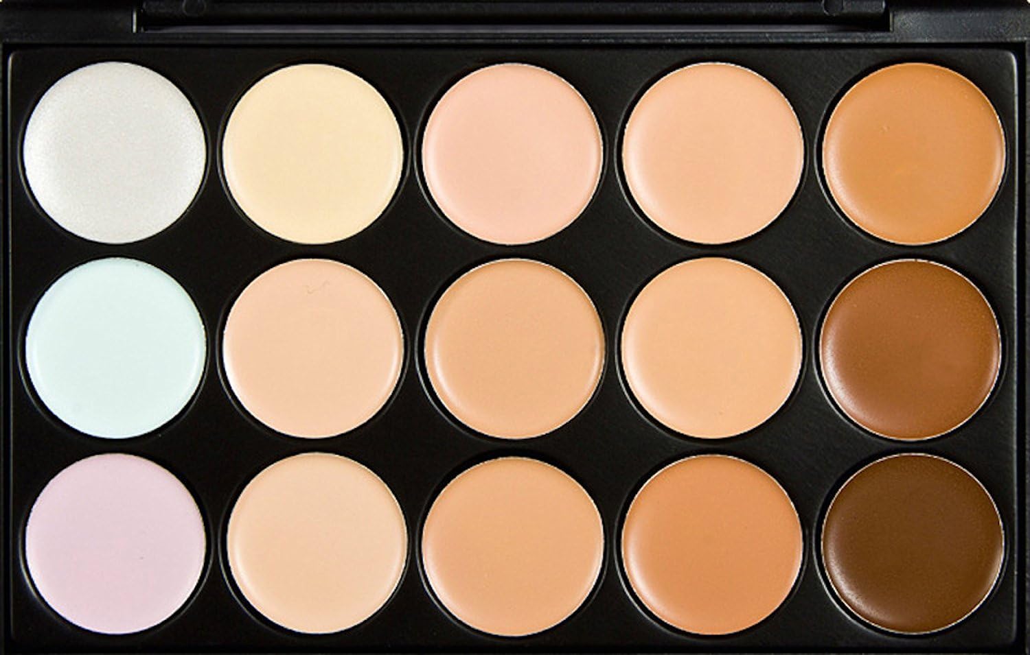 Color Correcting Makeup Concealer Palette: 15 Pigmented Concealers - Vegan Blemish Neutralizer Cream to Cover Up Dark Circles and Skin Imperfections with Customized Coverage