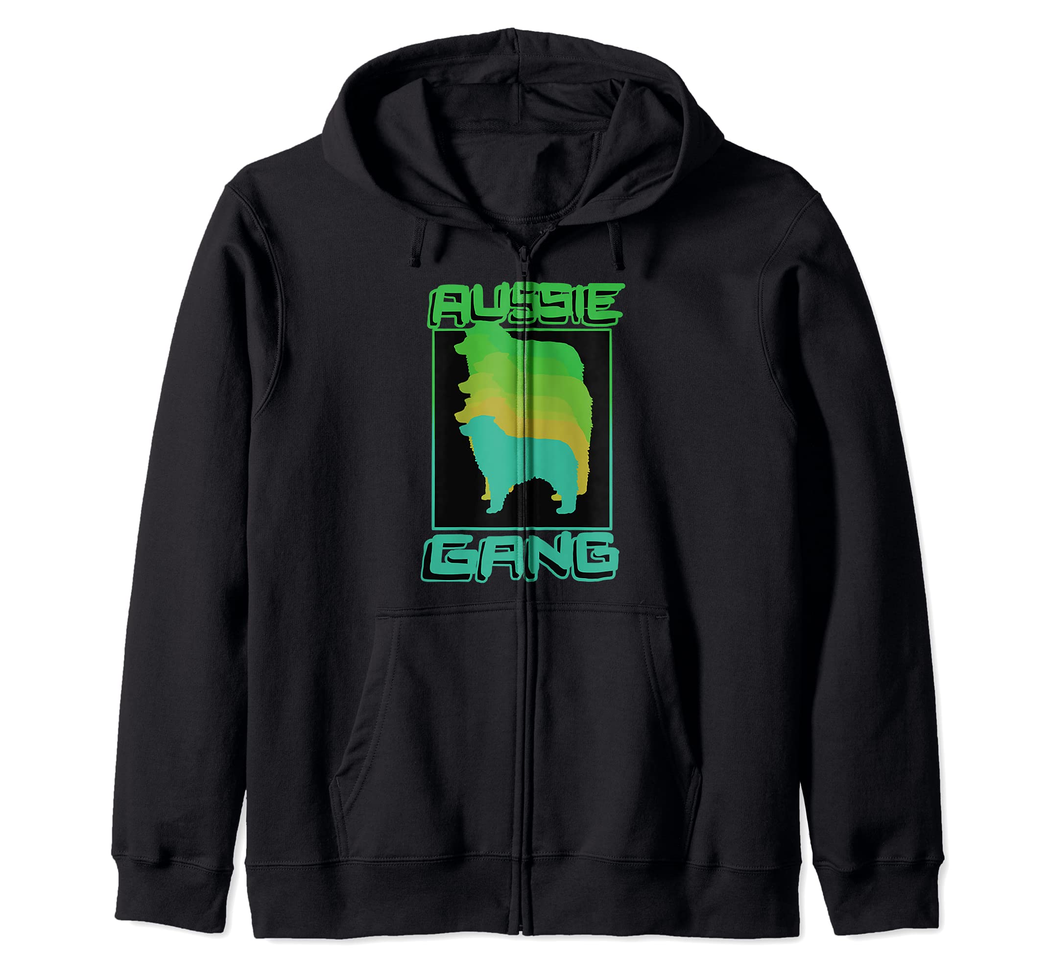Australian Shepard Aussie Dog Zip Hoodie