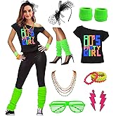 Womens I Love the 80's Disco 80s Costume Outfit Accessories