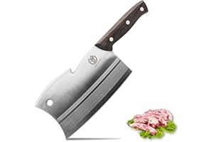 ZENG JIA DAO Meat Cleaver Knife, Dual Edges Butcher Knife Multi-Purpose Kitchen Chopping Knife for Meat Cutting Chinese Chefs