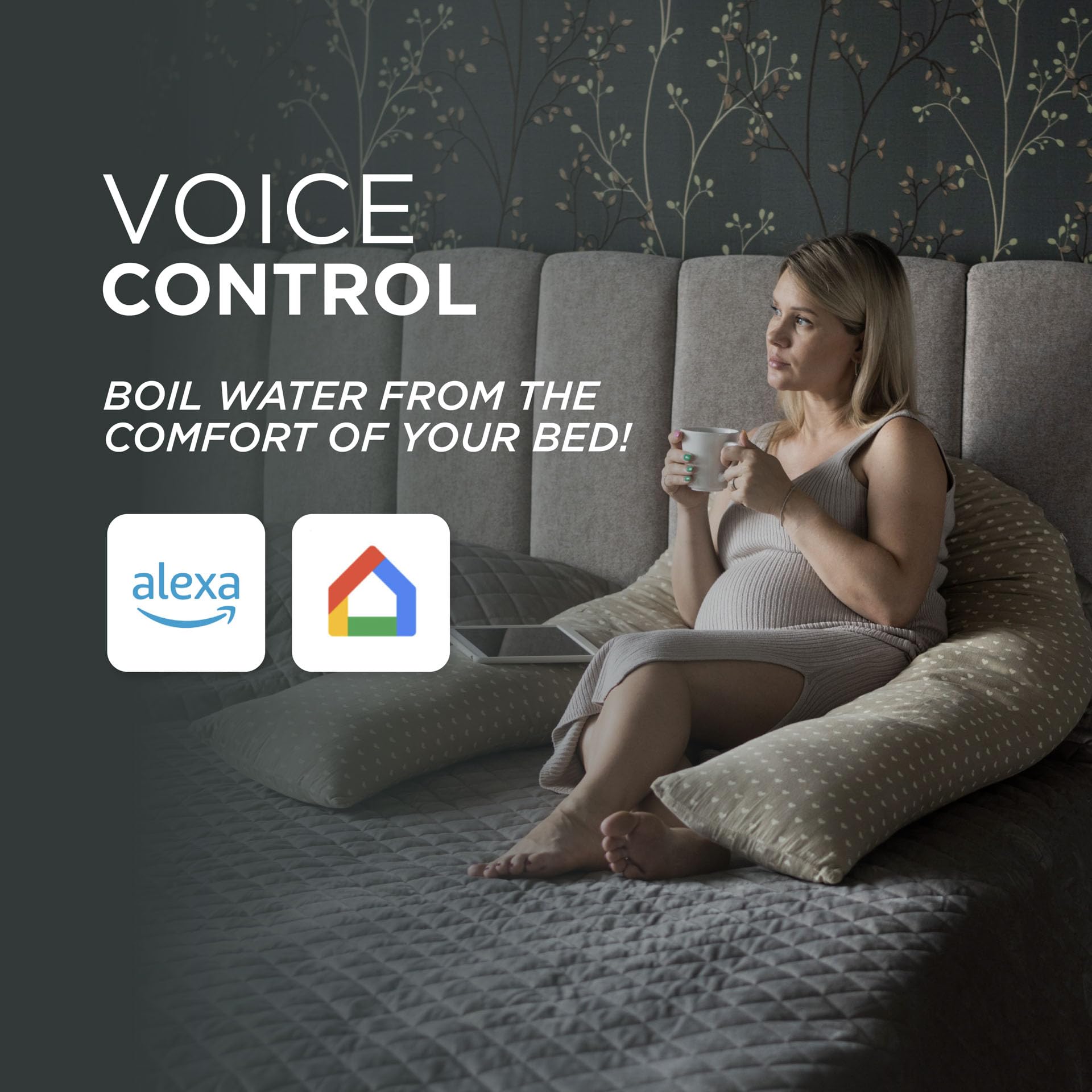 DMD Collective – Smart Kettle 1.5L, Wi-Fi Touchscreen, Voice Control with Alexa & Google | Digital Temperature Display, Double Wall & Anti-Scalding Design, Energy-Efficient