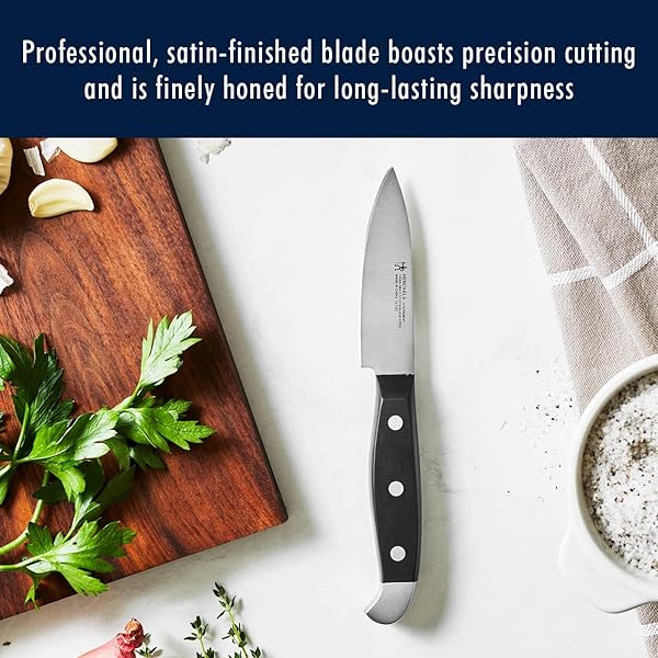 HENCKELS PREMIUM QUALITY 15-PIECE KNIFE SET WITH BLOCK, RAZOR-SHARP, GERMAN ENGINEERED KNIFE INFORMED BY OVER 100 YEARS OF MASTERFUL KNIFE MAKING, LIGHTWEIGHT AND STRONG, DISHWASHER SAFE