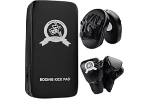 SEISSO Kickboxing Gloves Boxing Kick Pads Punching Mitts Set for Taekwondo Karate Training Target Focus Muay Thai Pads Punch Kicking Strike MMA Martial Art for Kids Adults