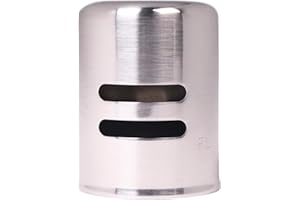 Westbrass D201-20 1-5/8" x 2-1/4" Soild Brass Air Gap Cap Only, Non-Skirted, 1-Pack, Stainless Steel